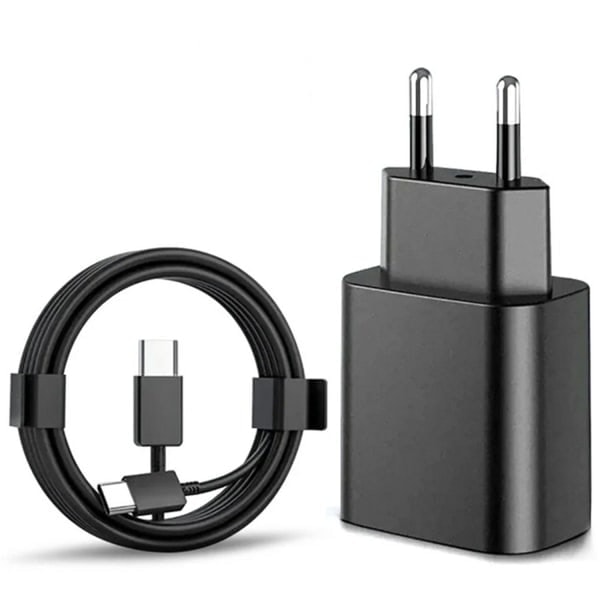 45-w-schnellladegerät Kompatibel Mit Samsung, Usb-c-netzteil Mit 1 M Usb-c-kabel, Schwarz, 3er-pack.