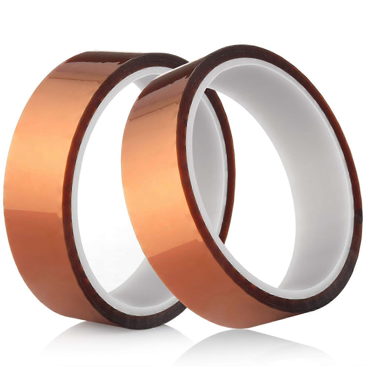 2 Rollen 25 Mm Breites, Hochtemperaturbeständiges Pet-klebeband, Geeignet Für Abdeckarbeiten, Schweißarbeiten, Elektroinstallationen Usw.
