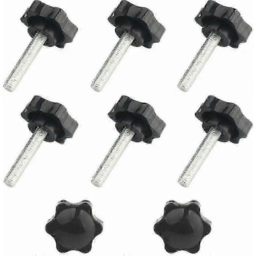 Set Bestehend Aus 8 Rändelkopfschrauben, Schmetterlingsknopf, Sternschraube, Sternmutter, Pflaumensternbolzen, Griff, M8 X 40 Mm Kunststoffschraube.
