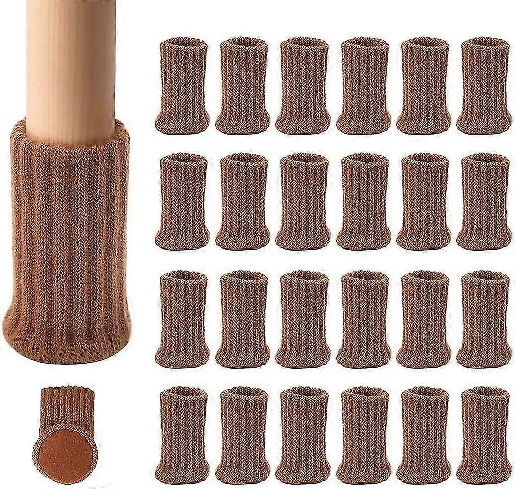 24 Paar Rutschfeste Möbelgleiter Aus Netzgewebe, Passend Für Stuhlbeine, Um Kratzer Zu Vermeiden, Geräusche Zu Reduzieren Und Die Bewegung Zu Erleichtern (braun)
