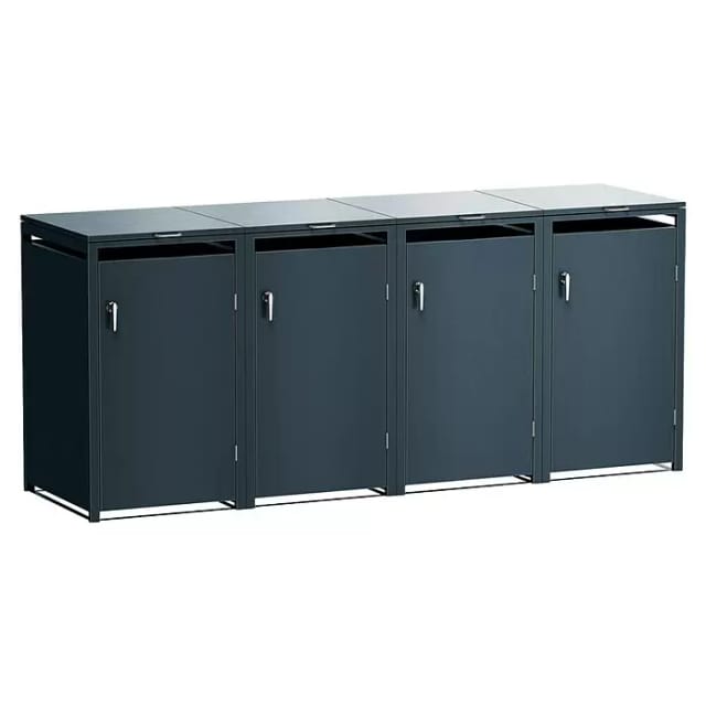 Metzler Mülltonnenbox 4er Box 240L Anthrazit Mülltonnenverkleidung günstig