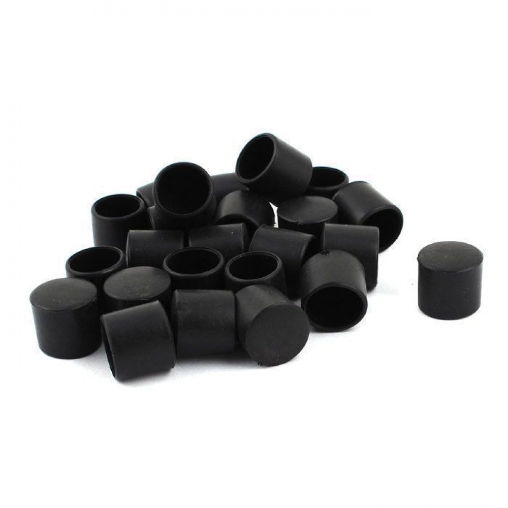 24 Gummigleiter, Passend Für Möbelfüße, Innendurchmesser Ø 12 Mm, Bodenschutz, Schwarz