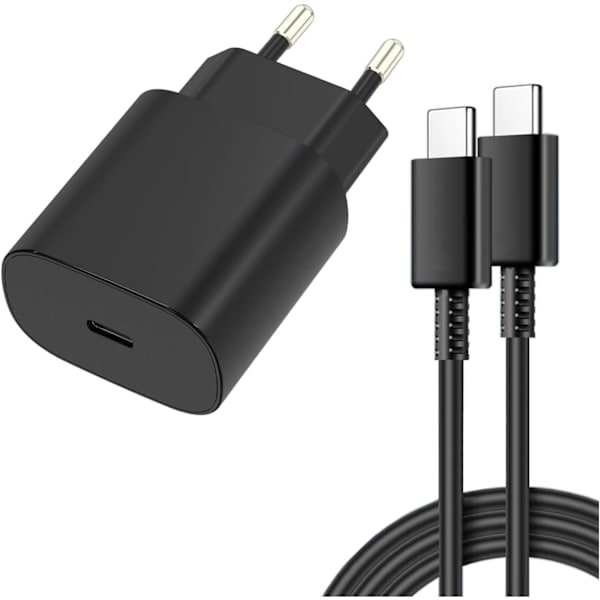 4er-pack Samsung 25w-kompatible Schnellladegeräte Und 1 M Usb-c-kabel, Schwarz