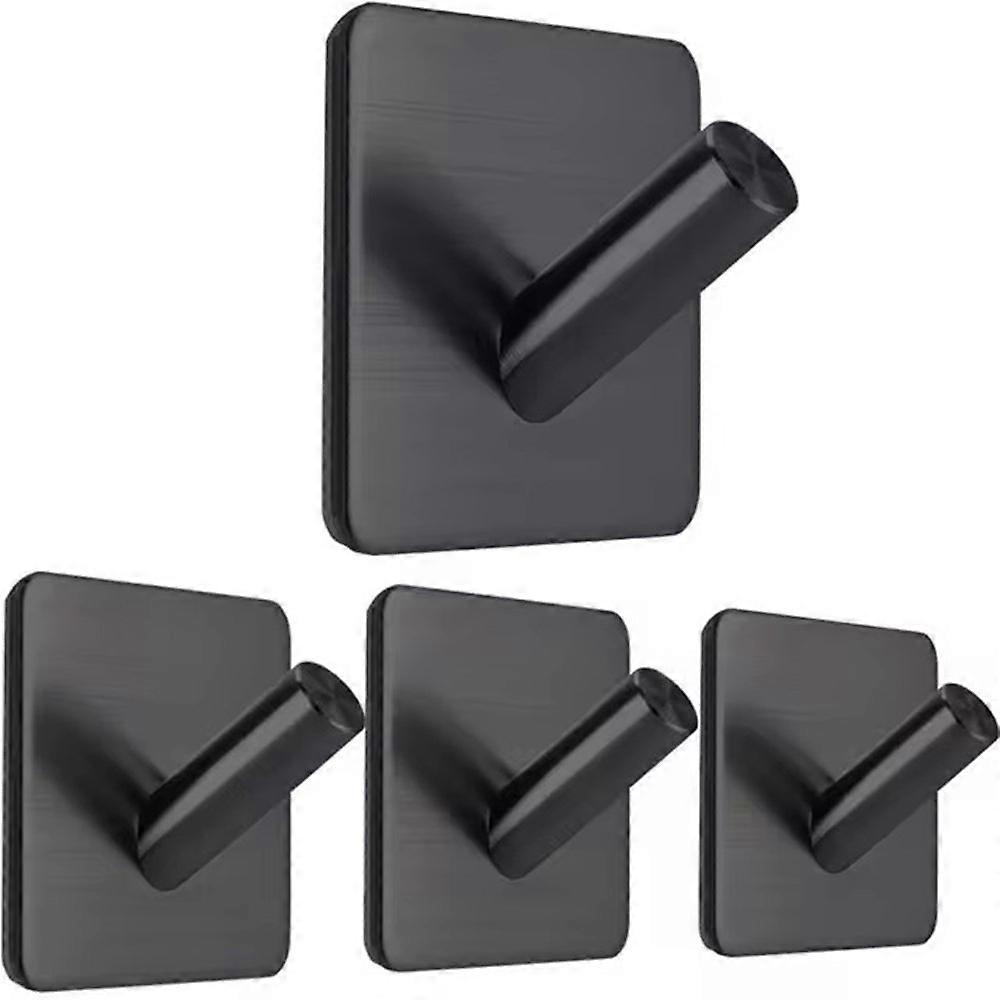 Set Mit 4 Bohrfreien Wandhaken Aus Edelstahl 304 Für Küche, Bad Und Haushalt, Zum Aufhängen Von Hüten Und Kleidung.