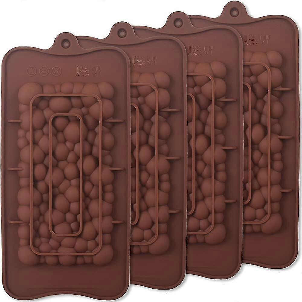 Set Mit 4 Silikon-blasenformen Für Schokoladenriegel, Selbstgemachte Protein- Und Energieriegel