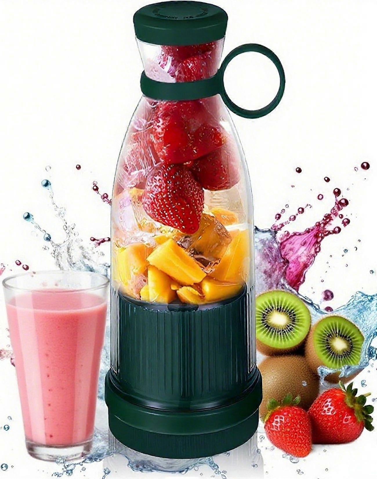 Wiederaufladbarer, Tragbarer 350-ml-mixer, Leistungsstarker Becher Für Individuelle Smoothies, Geeignet Für Früchte Und Milchshakes, Ideal Für Zuhause, Büro, Schule Und Outdoor-aktivitäten, Blau