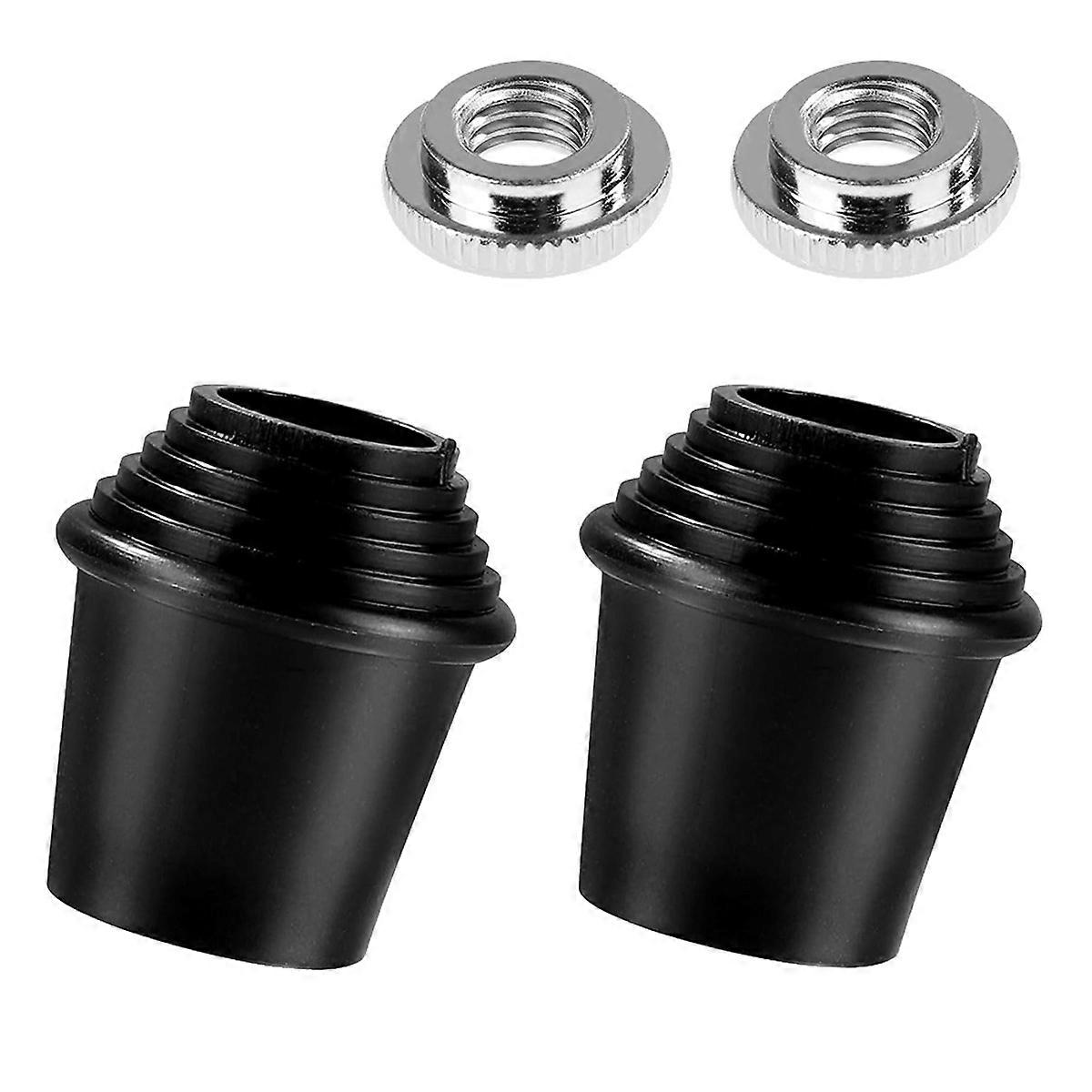 Set Aus 2 Bassdrumfüßen, Gewindefüße Aus Gummi Mit Sicherungsmuttern, Kompatibel Mit Bassdrums.
