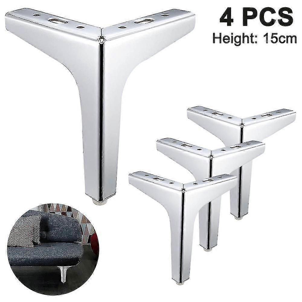 Set Mit 4 Sofabeinen Aus Metall Im Modernen Stil, Für Selbstmontagemöbel. Stabile, Dreieckige Beine, Passend Für Kommoden Und Couchtische.