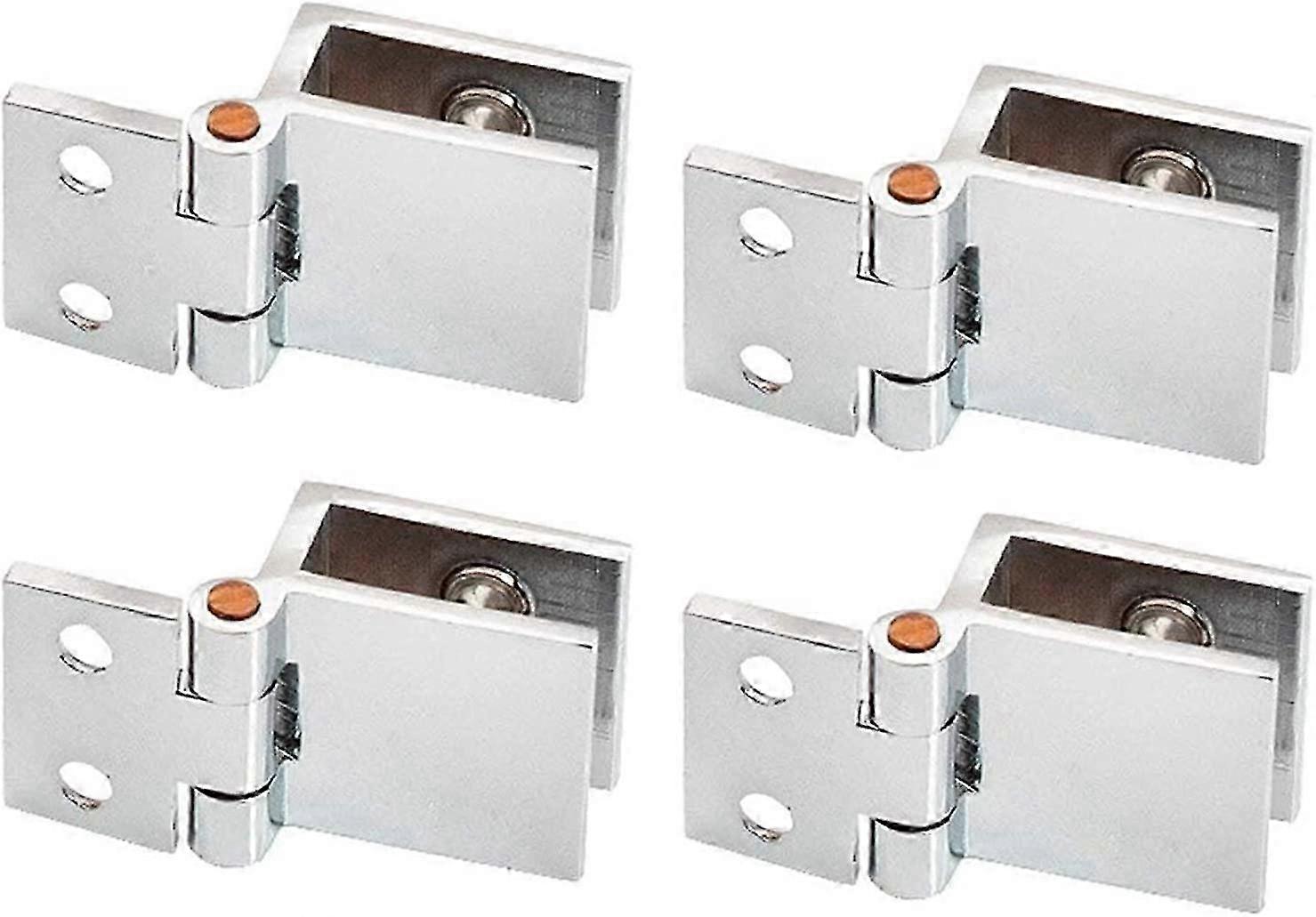 Scharnier Aus Aluminiumlegierung Für Glas, Set Mit 4 Clips Für Glastüren, Rechtwinkliges Scharnier (0°), Kein Bohren Erforderlich (5 Bis 8 Mm Glas).