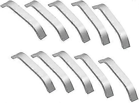 Set Mit 10 Silbernen Küchenschrankgriffen, 128 Mm, Für Schränke Und Küchenmöbel.