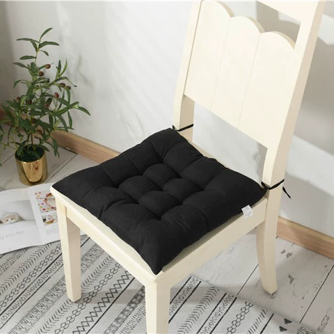 Set Aus Weichen Stuhlkissen, Stuhlkissen Mit Bändern, Esszimmerstuhlkissen, Geeignet Für Garten, Terrasse, Küche Und Esszimmer (40x40cm)