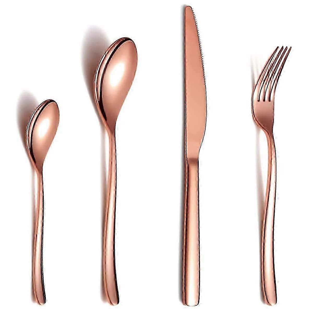 24-teiliges Besteckset, Edelstahl-besteckset Mit Messer Und Kompatiblen Messersets