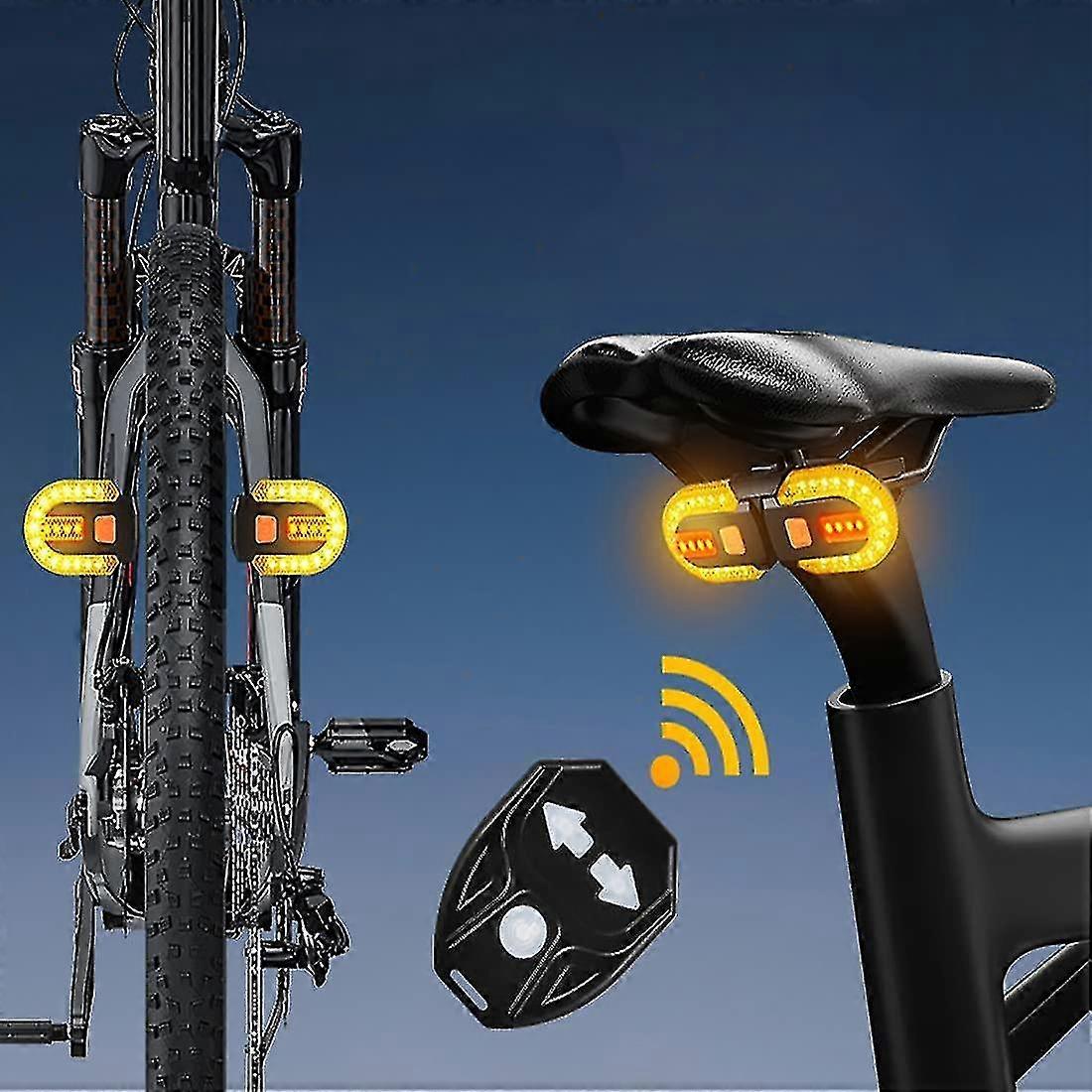Fahrradrücklicht Mit Blinkern Und Bremslicht, Kabelloser Fernbedienung, Usb-aufladbares Sicherheitsrücklicht, Kompatibel Mit Einem Fahrrad