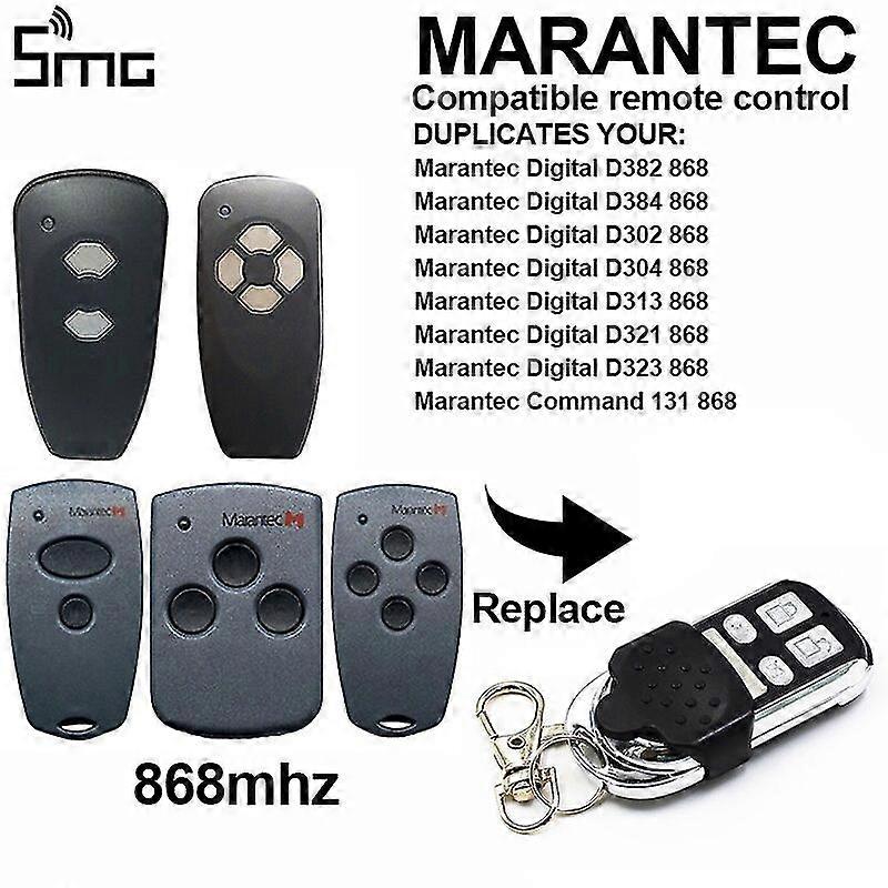 Marantec 868 Mhz Garagentoröffner-fernbedienung, Kompatibel Mit Den Modellen D302, D304, D321, D323, D382, D384 Und 131 Digital 302 (868,3 Mhz).