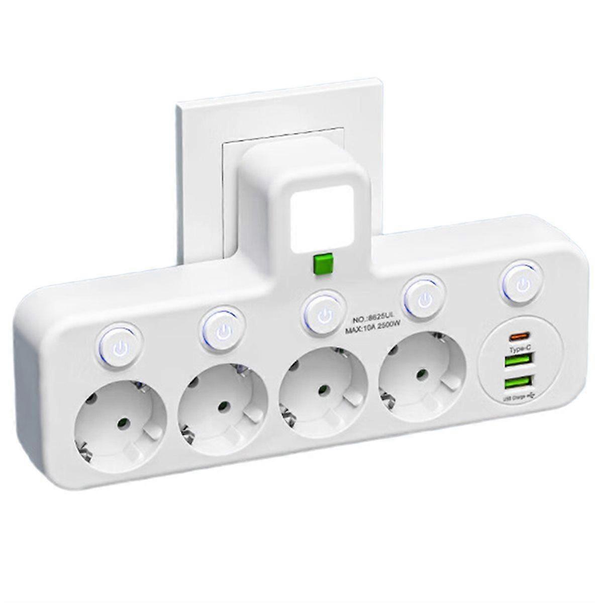 Europäischer 4-fach-steckdosenstecker Ohne Verlängerungskabel Mit Usb-typ-c-anschlüssen – Zwei Ausführungengünstige Geschenke-fd-