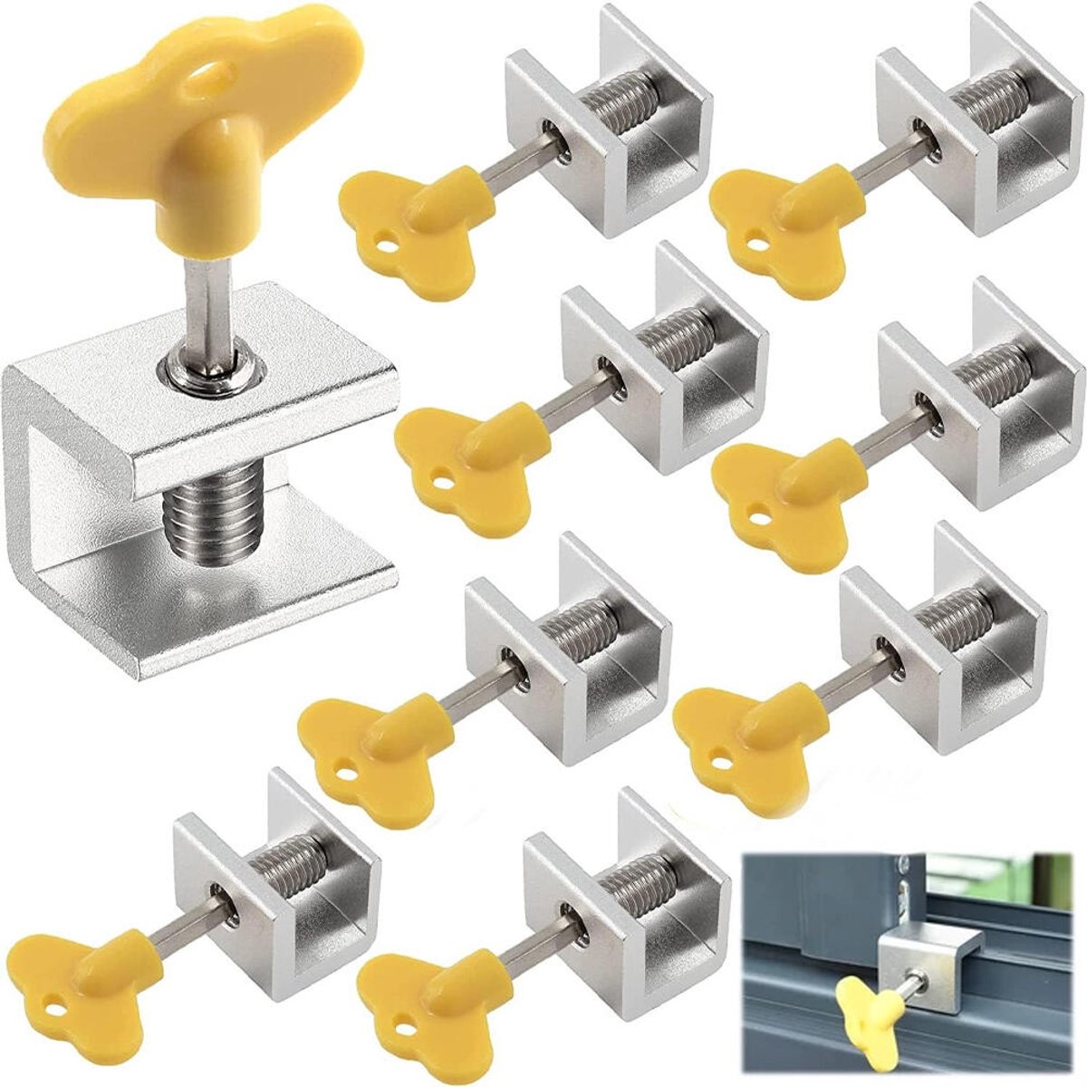 9-punkt-fensterverriegelung – Schiebefensterverriegelung Mit Schlüssel – Verstellbare Verriegelung – Kompatibel Mit Schiebetüren Und -fenstern – 30 Mm
