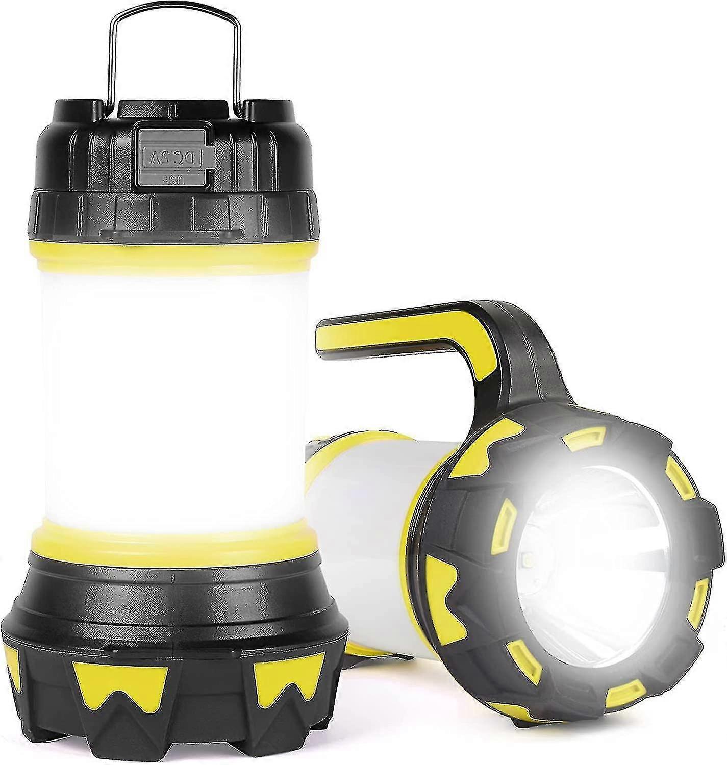 Wiederaufladbare Led-laterne, 1000 Lumen, 360°-campingleuchte, Tragbarer, Wiederaufladbarer Led-scheinwerfer, Extrem Leistungsstark, 6 Leuchtmodi, Usb-kabel Im Lieferumfang Enthalten