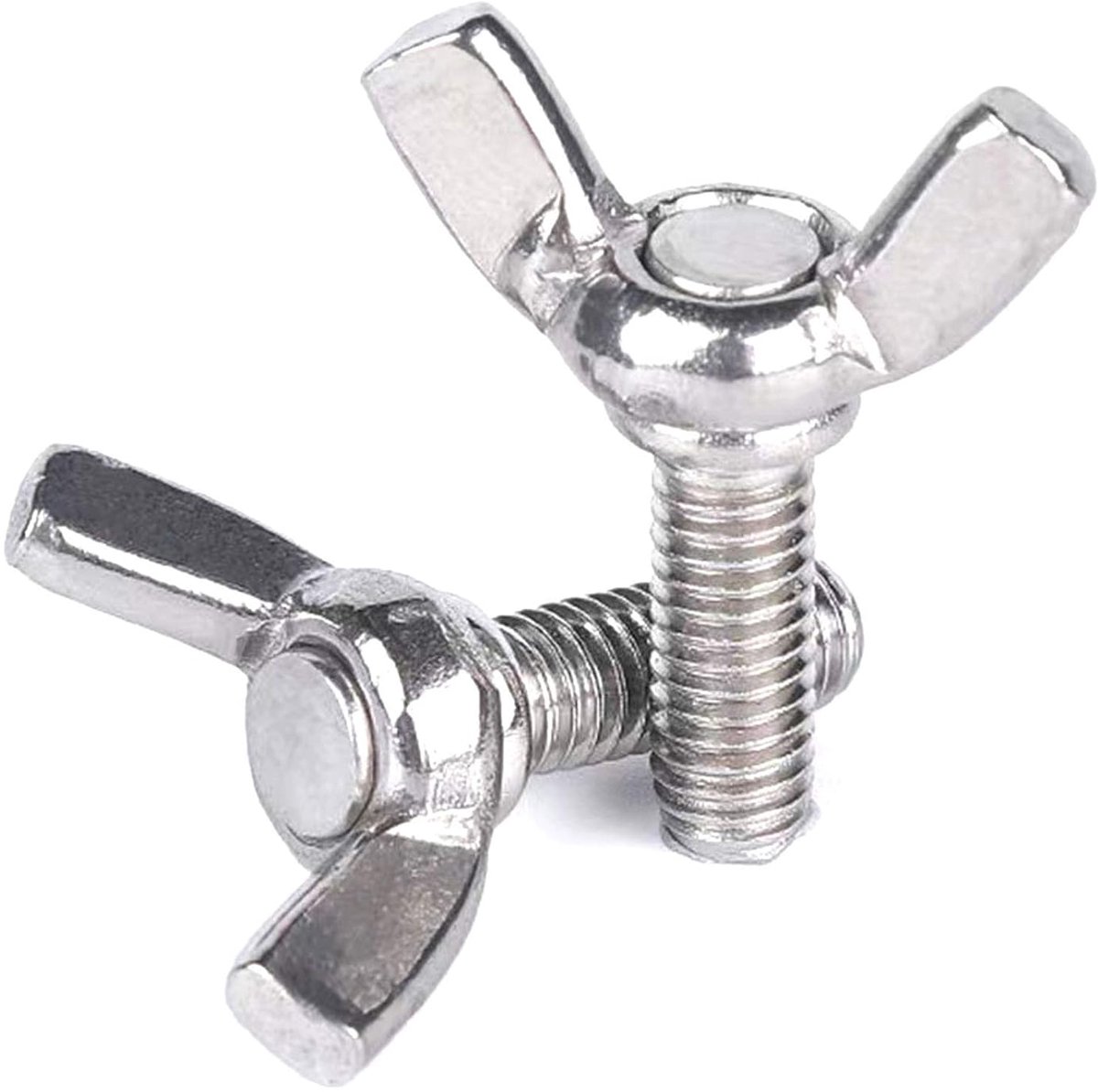 10 Flügelmuttern M6 Aus Edelstahl 304 (m6-1,0 X 25 Mm)