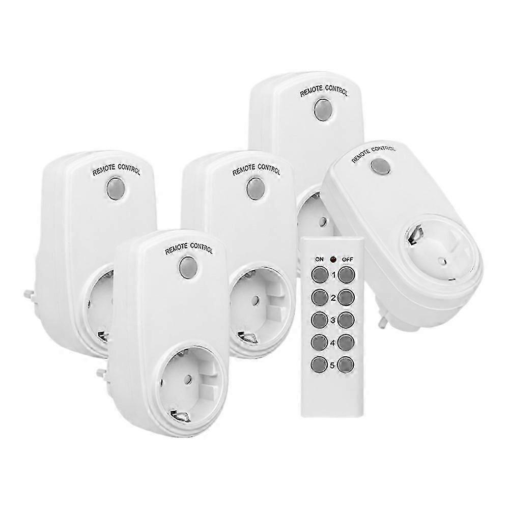 Intelligente Kabellose Steckdose Mit Fernbedienung, Kompatibel Mit Lampen, Ventilatoren, Kleingeräten Und Mit Großer Reichweite. Europäischer Stecker.