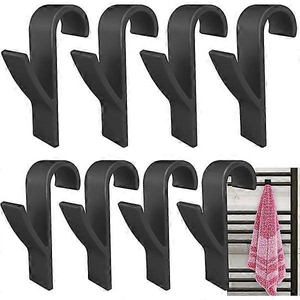 Schwarze Runde Haken Für Heizkörper, Handtuchhalter, Badezimmer-handtuchablage, Handtuchhalter