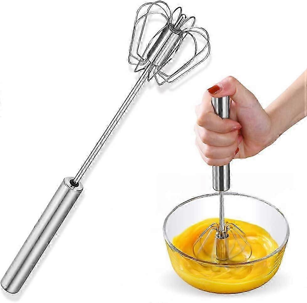 Halbautomatischer Schneebesen – Edelstahl-schneebesen, Manueller Druckknopfmixer