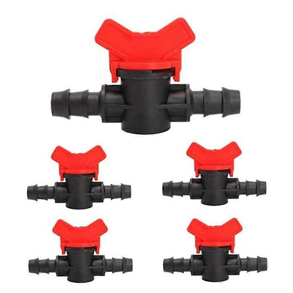 Set Mit 5 Pe (10 Mm) Tropfbewässerungsventilen – Absperrventil Und Durchflussregler – Kompatibel Mit Gartenschläuchen