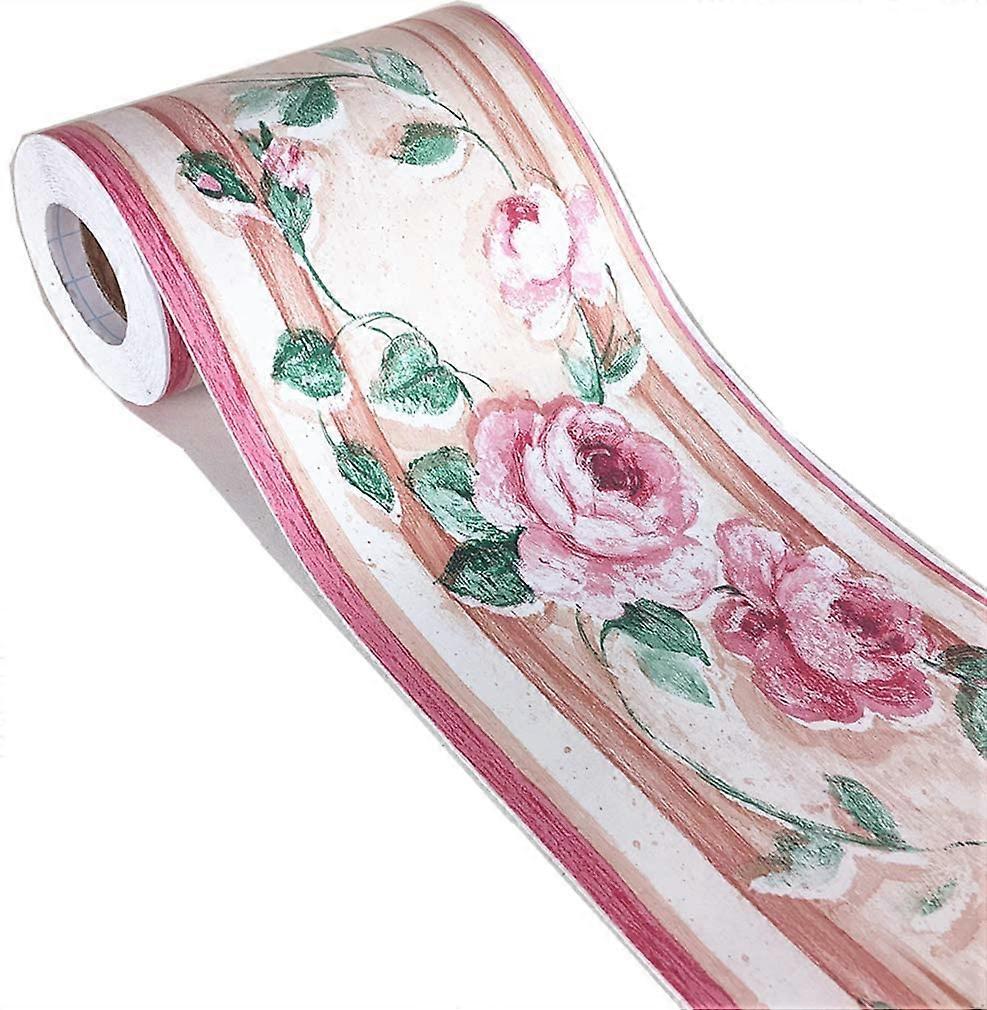 Abnehmbare, Selbstklebende Tapetenbordüre, 10 Cm X 10 M (rosa)