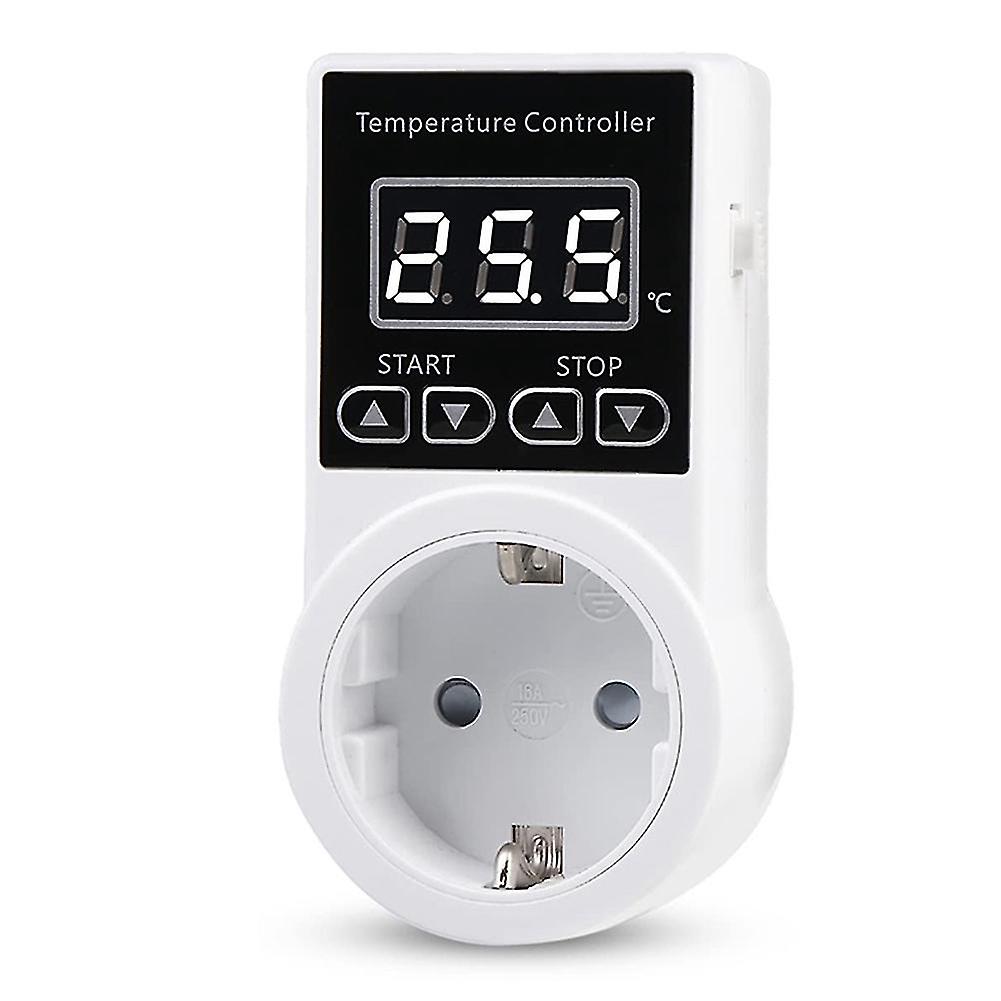 Thermostatischer Pc-schalter Mit Sensor, Digitaler Temperaturregler, Wasserdichter Temperaturschalter, Eu-stecker