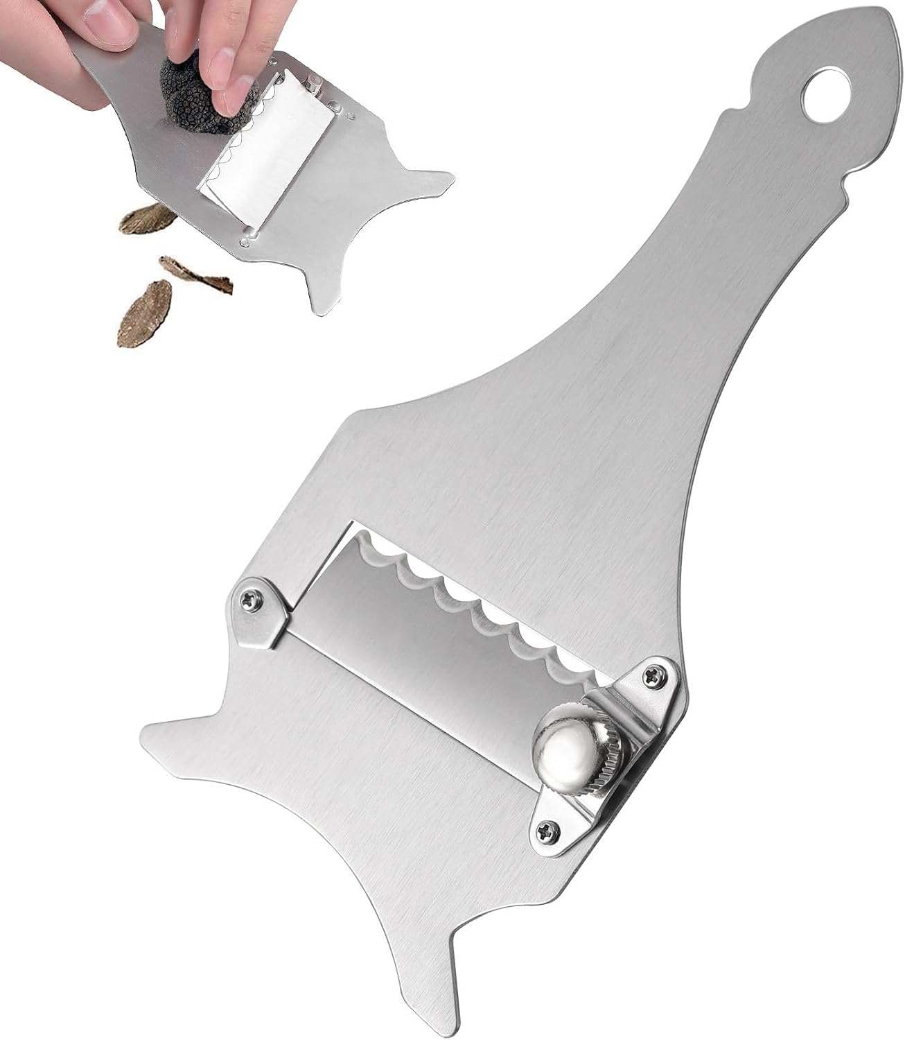 Professioneller Trüffelschneider Aus Edelstahl Mit Verstellbaren Klingen, Trüffelschneider, Käsereibe, Schokoladenschäler Und Schokoladenschäler.