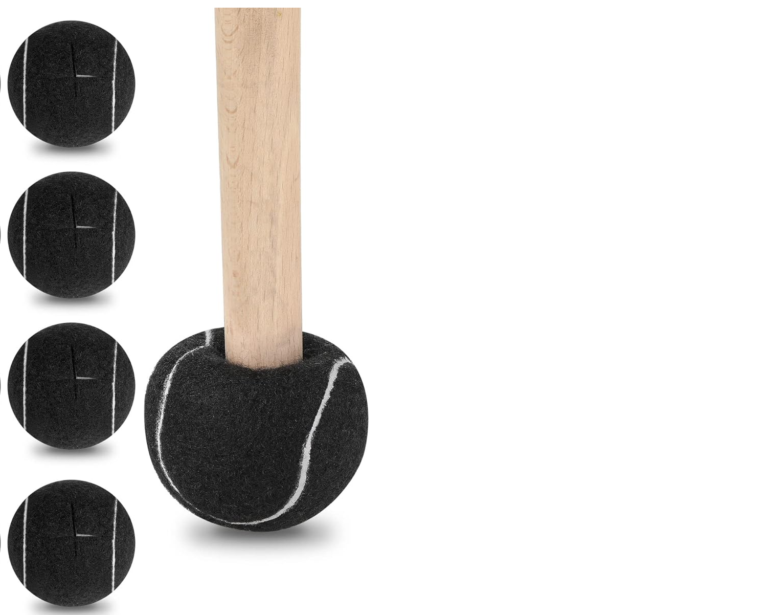 Großpackung Tennisbälle Für Möbelbeine, Schoner Für Stuhl- Und Tischbeine (schwarz) [nx]