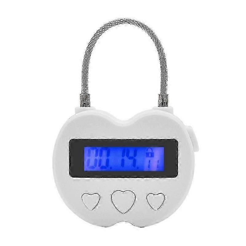 Intelligentes Vorhängeschloss Mit Zeitverzögerung, Lcd-bildschirm, Multifunktionalem Elektronischem Timer, Wasserdicht Und Per Usb Aufladbar.