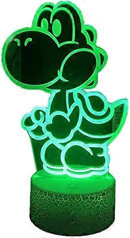 Yoshi 3d-nachtlicht, 16 Farben, Super Mario Schreibtischlampe, Weihnachtsgeschenk Mit Rgb-touch-fernbedienung, Geeignet Für Die Schlafzimmerdekoration, Kindertagsgeschenk