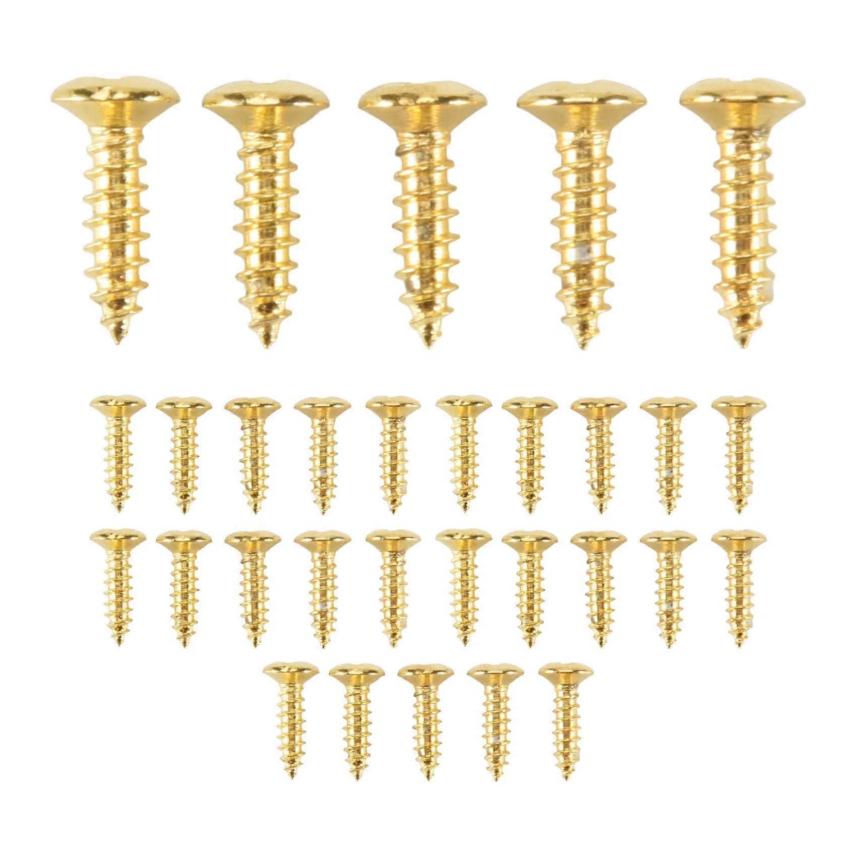 30 Schutzschrauben Für Schlagbretter, Kompatibel Mit Fender Strat/tele E-gitarren/bässen, Silberfarben.
