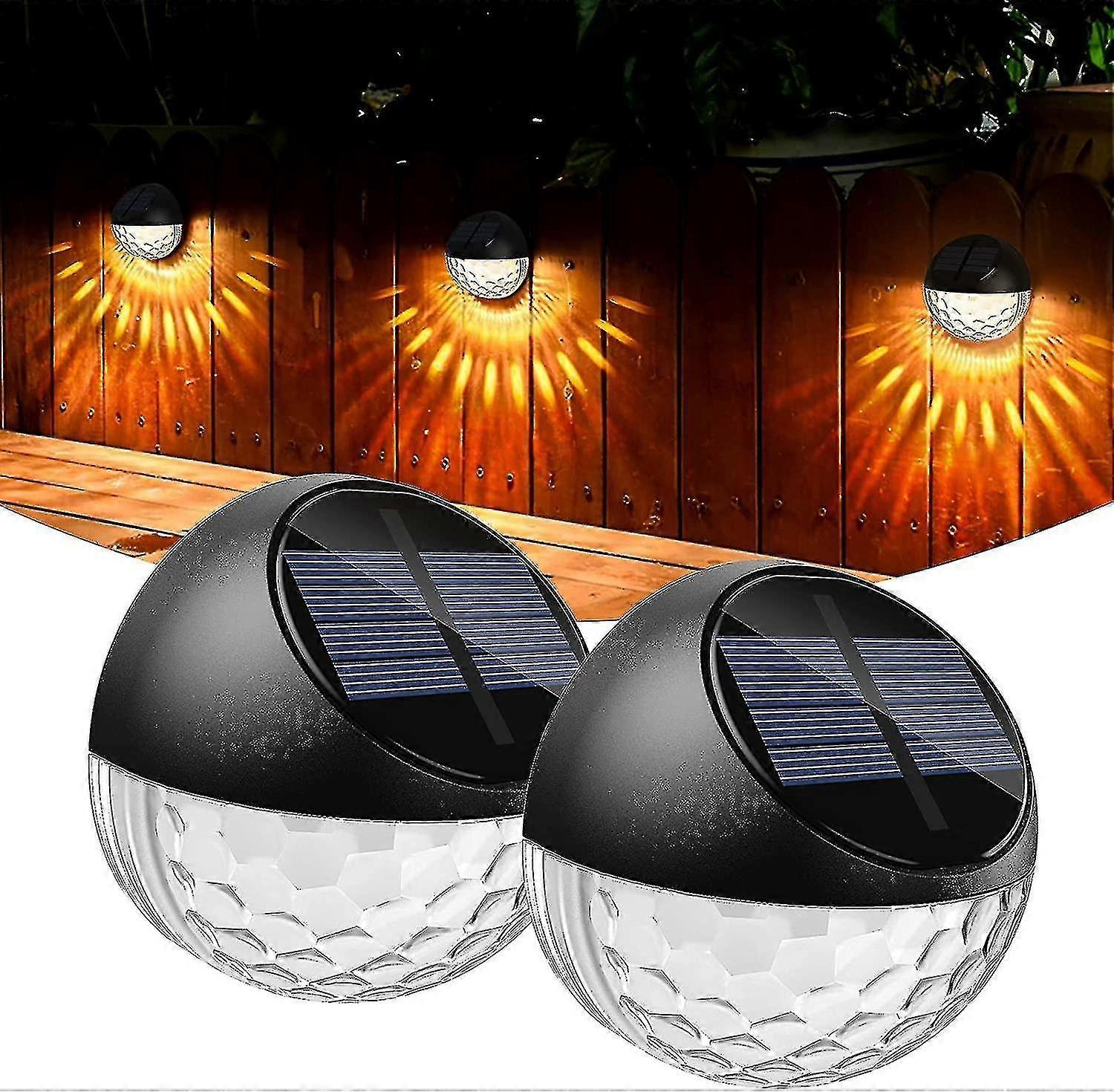 Wasserdichte Ip65 Solar-led-wandleuchte Für Den Außenbereich, Warmweißes Licht, Dekorative Außenwandleuchte