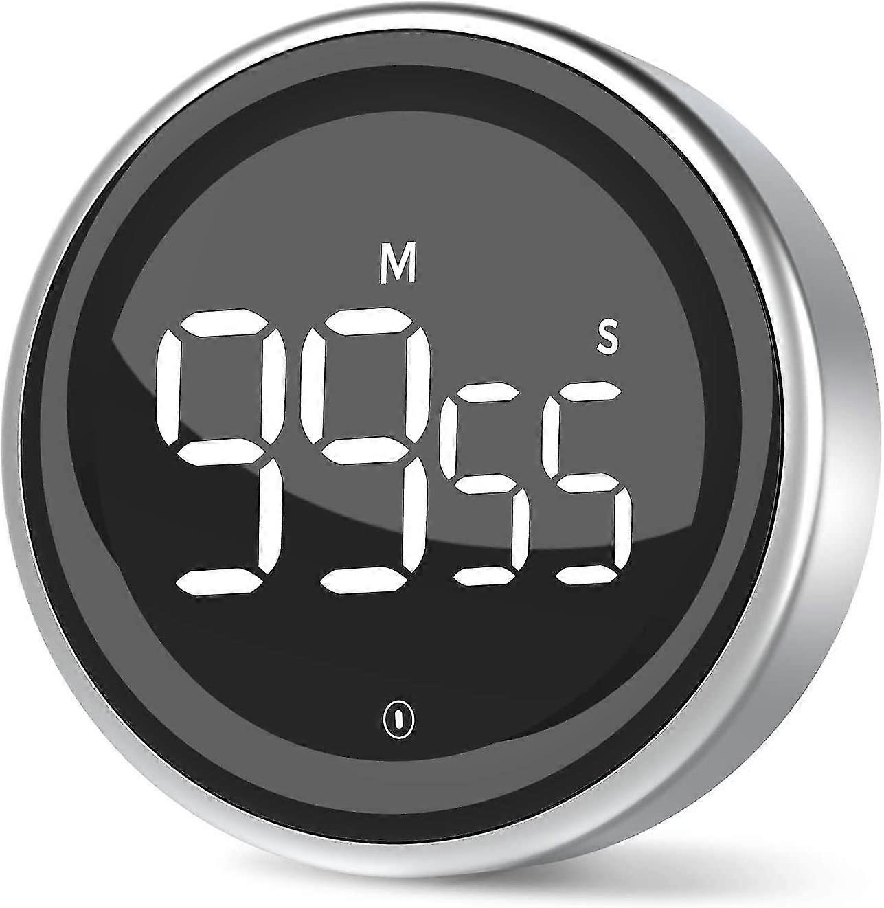 Küchentimer Mit Stoppuhr- Und Countdown-funktion, Aluminiumlegierung, 2 Anzeigen, 3 Lautstärkestufen