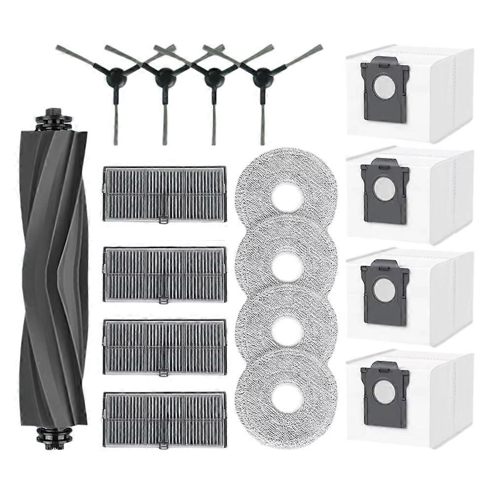 Set Mit 17 Zubehörteilen, Kompatibel Mit Den Staubsaugern Dreame L40 Ultra Ae/d20 Ultra / Rld31se/ Mova E40 Ultra: Hauptbürste, Seitenbürste, Filter, Wischmopp Und Staubbeutel.