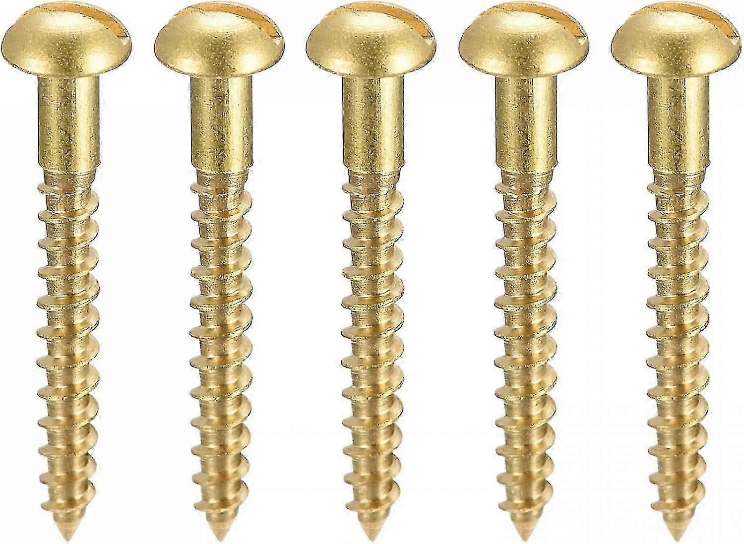 M2,5 X 20 Mm Holzschrauben, Schlitzschrauben, Rundkopf, Selbstschneidende Messingschrauben, 100 Stück