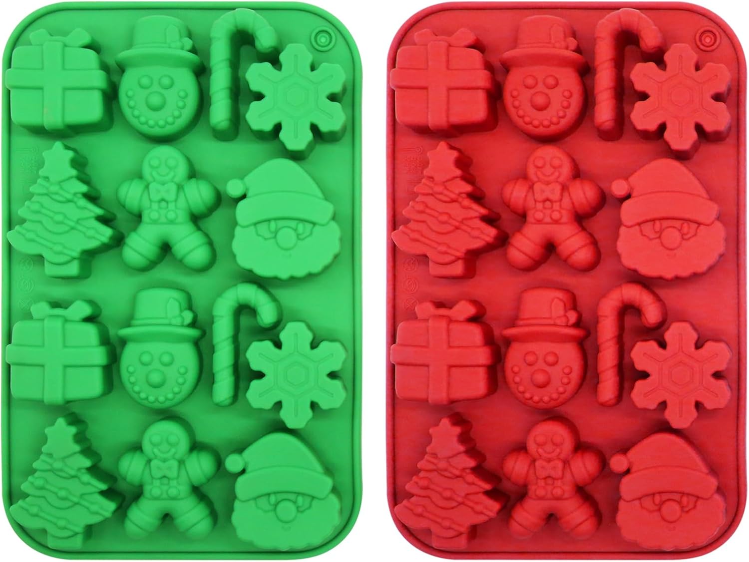 Silikon-schokoladenformen Für Weihnachten, Silikon-pralinenformen In Form Des Weihnachtsmanns, Silikon-pralinenformen In Form Eines Weihnachtsbaums
