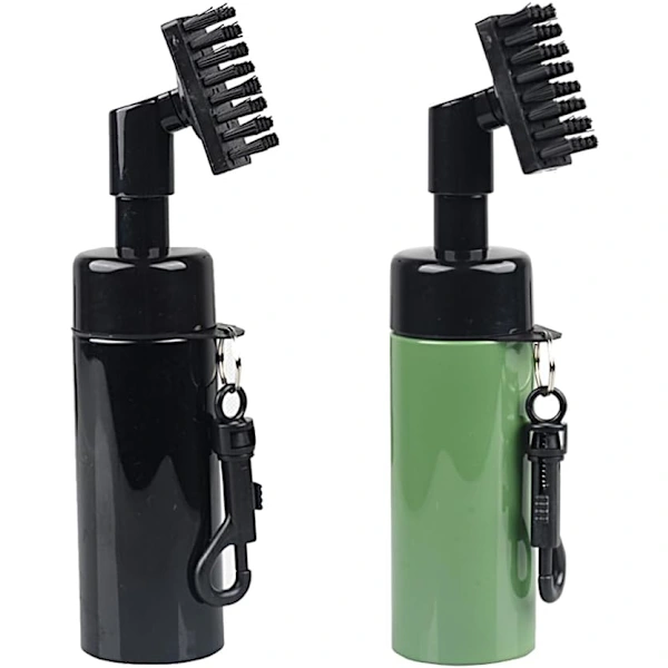 Set Aus 2 Golfschlägern Mit Integriertem Wassersprüher Und Haken. Kompatibel Mit Reinigungsrillen. Geeignet Zur Nassreinigung Von Golfschlägern.