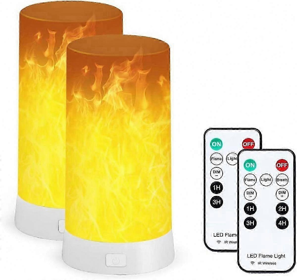 Wiederaufladbare Led-lampe Mit Flammeneffekt, Fernbedienung Und Timer