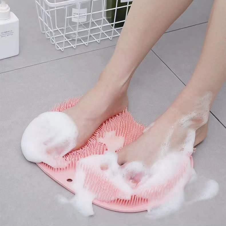 Duschgeeignete Fußmassage- Und Reinigungsmatte Mit Rutschfesten Saugnäpfen Zur Verwendung In Dusche Und Badewanne (rosa)