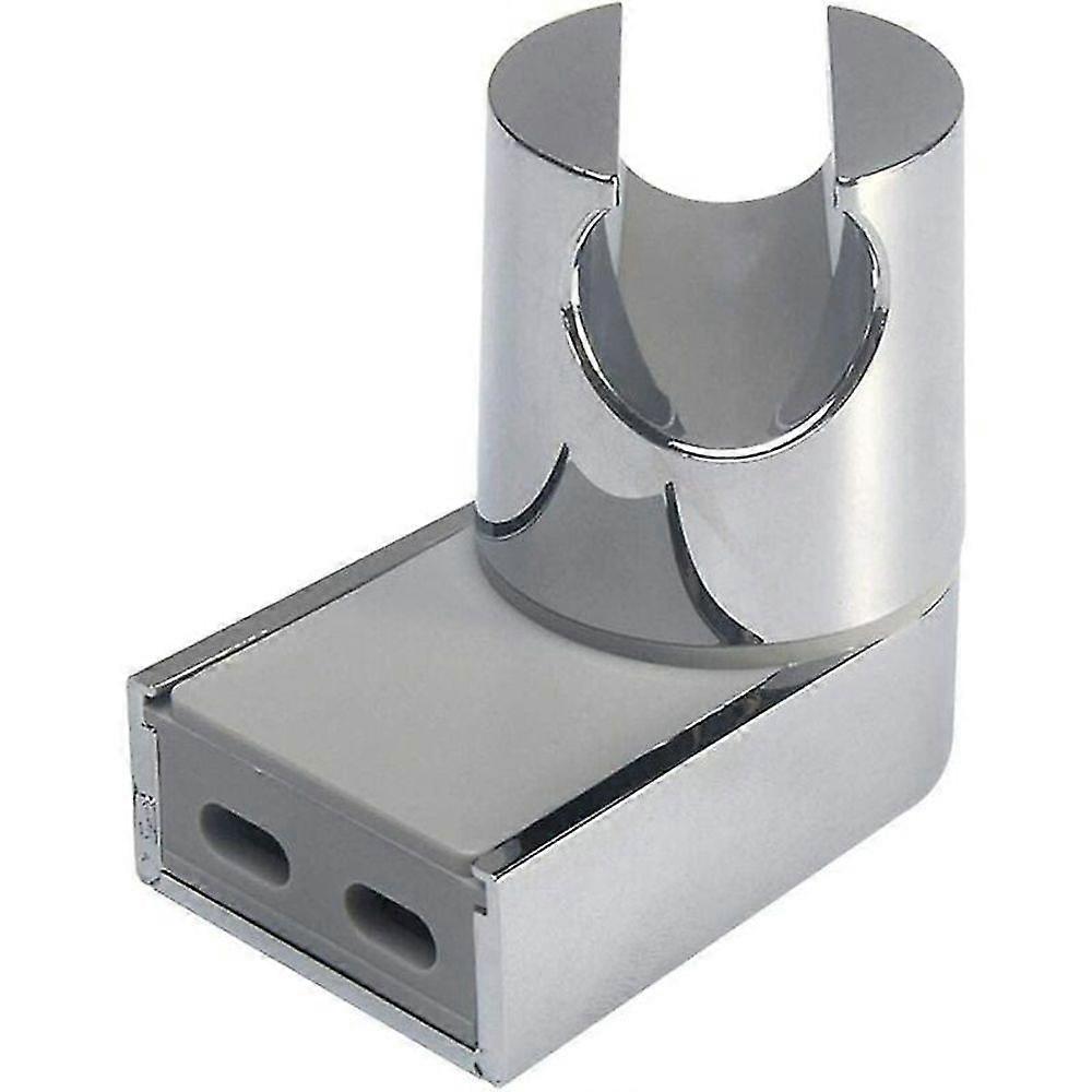 Wandmontierte Duschkopfhalterung, Duschstangenhalterung, Verstellbare Duscharmhalterung, Aus Abs, Poliertes Chrom (silber), Longziming