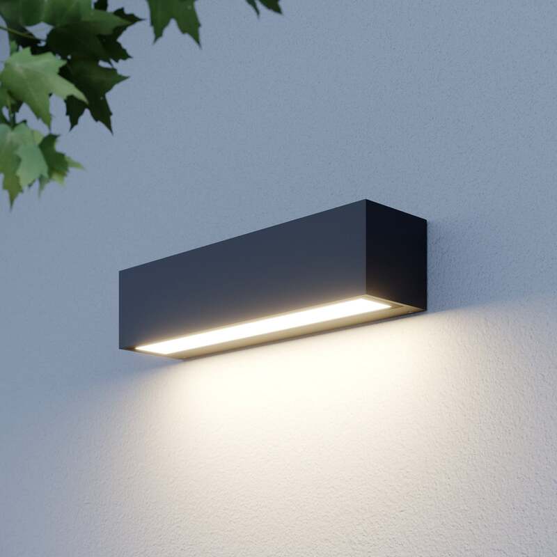 [gebraucht] B-ware Lucande Außenwandleuchte Wandleuchte Lengo Led Gartenlampe Anthrazit 25cm Ip65