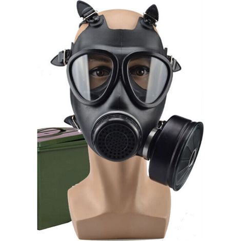 Notfall-chemikaliengasmaske, Feuerwehrmaske, Selbstansaugender Filter, Schutzmaske, Kopfmaske, Gasmaske