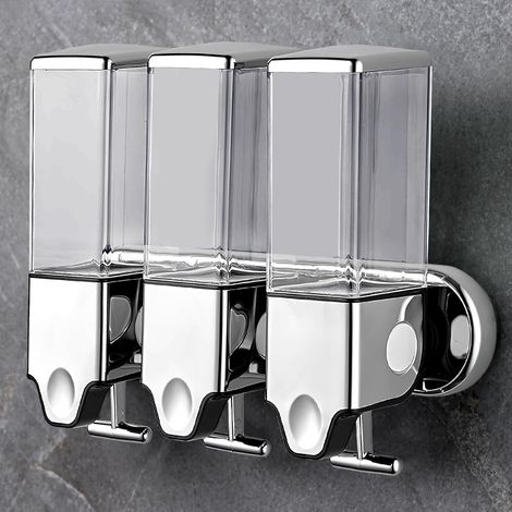 3-in-1 Duschspender Und Wandregal Fürs Badezimmer – Bietet Platz Für Shampoo, Seife, Spülung Und Duschgel. Geeignet Für Badezimmer, Küche Und Hotel.