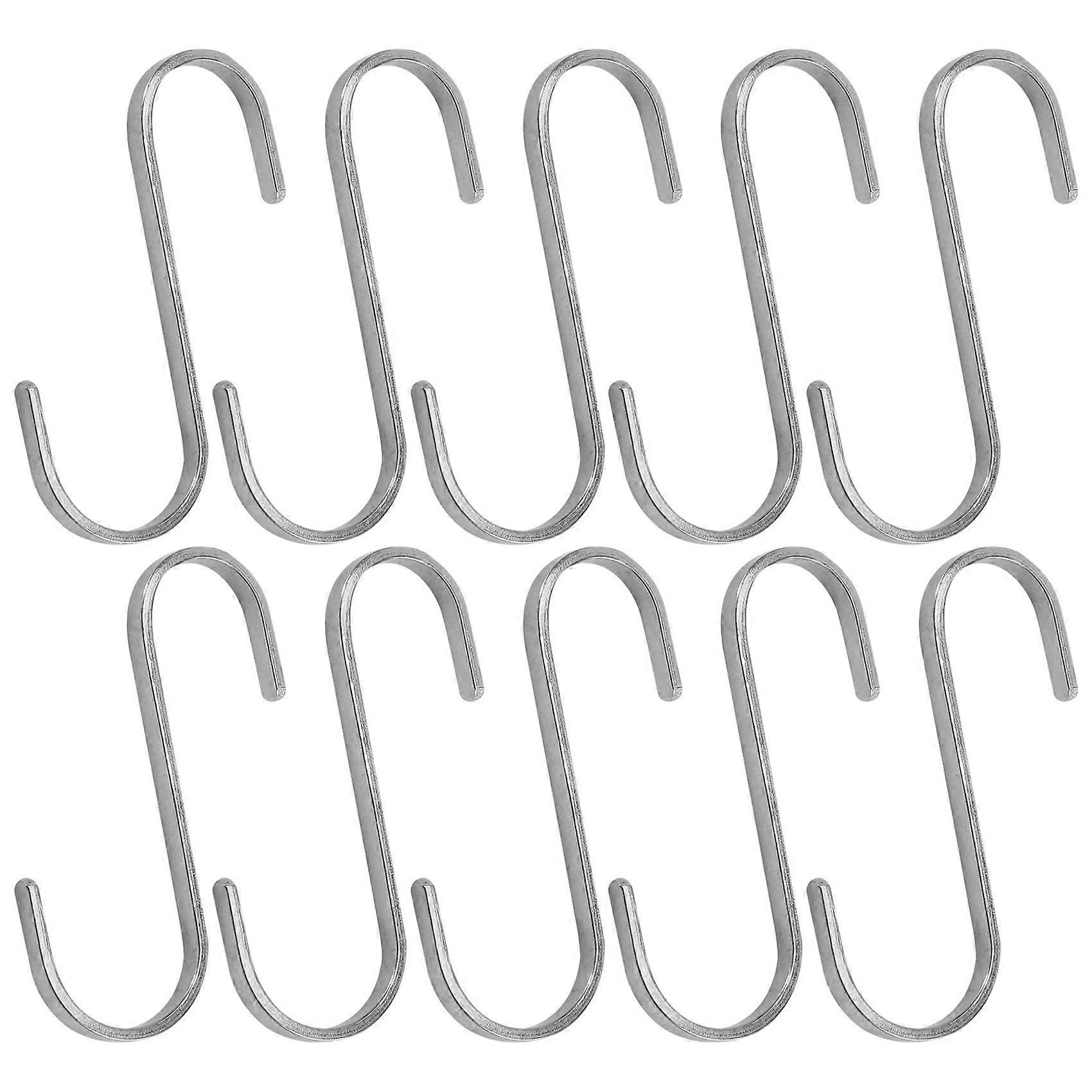 Set Mit 10 Edelstahl-hängehaken Für Küchenutensilien Oder Fleischwaren