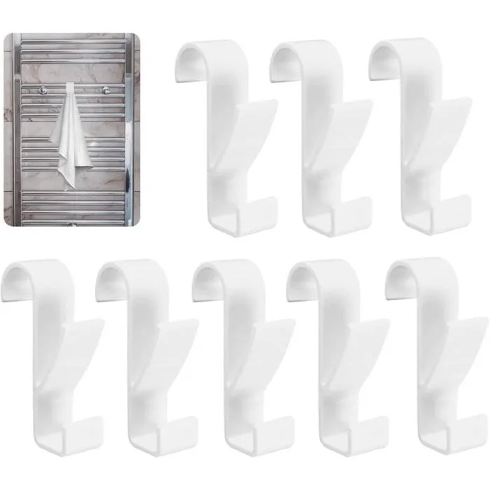 8-teiliges Handtuchhalter-set Für Alle Standardheizkörper (weiß) Odipie