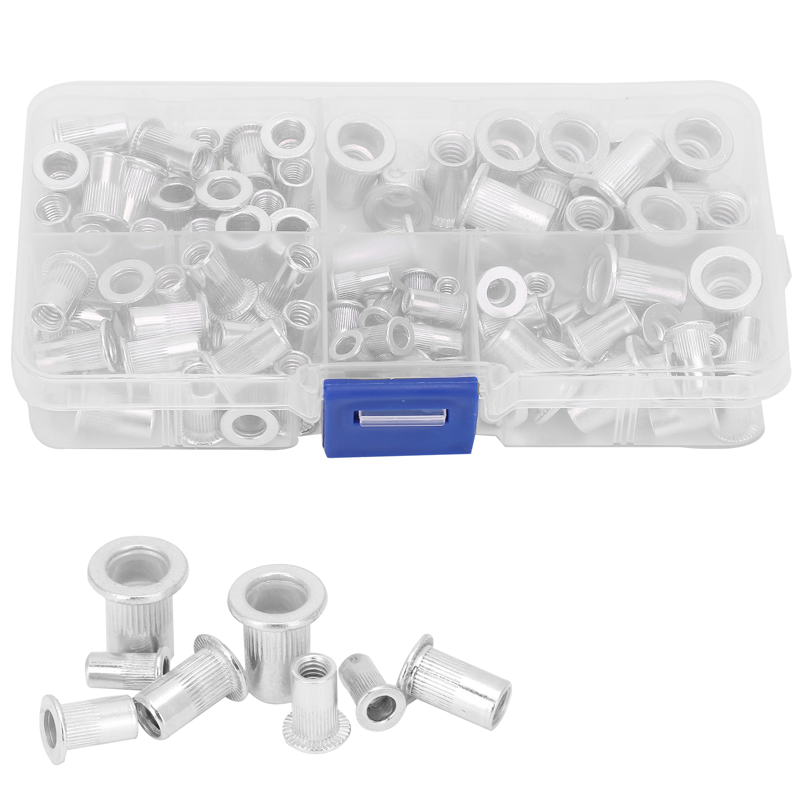 100 Stück/packung Aluminium-nietmuttern, Gewindenietmuttern, 6-32/8-32/10-24/10-32 1/4-20