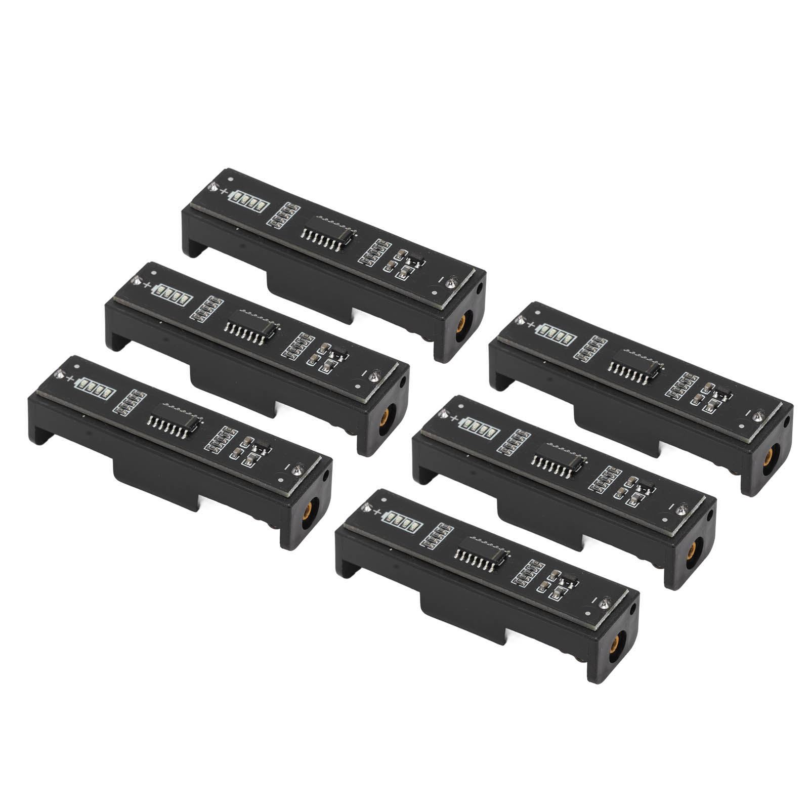 Set Mit 6 Batterietestern Mit 4 Kontrollleuchten – Präziser, Tragbarer Aa- Und Aaa-batterietester