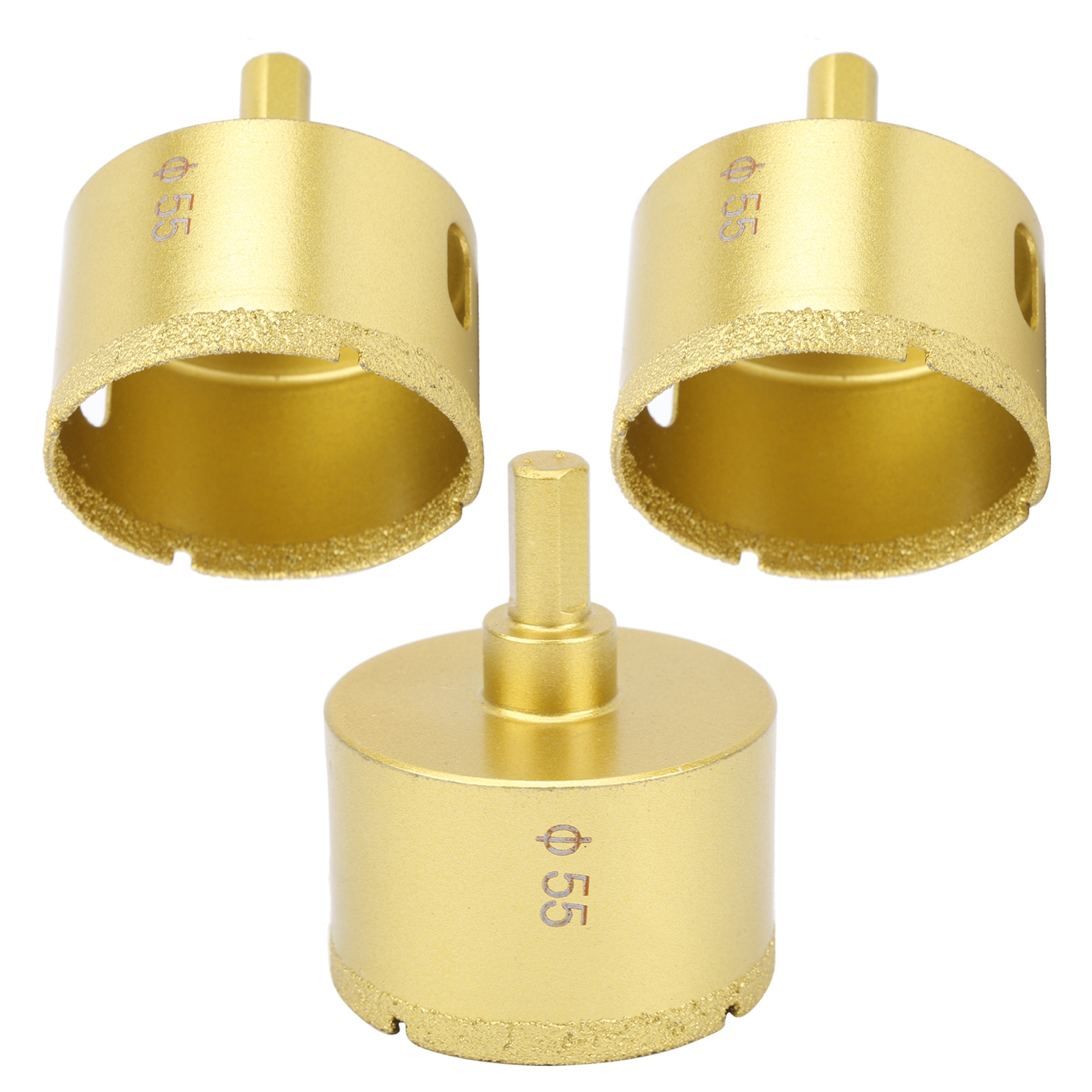 Set Mit 3 Diamantbohrern/lochsägen Zum Löten Von Marmor, Beton, Glas Und Keramik, 55 Mm
